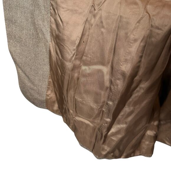 Canali Men's Wool Silk Blend Tweed Brown Blazer Made in Italy size 44L - Picture 8 of 10